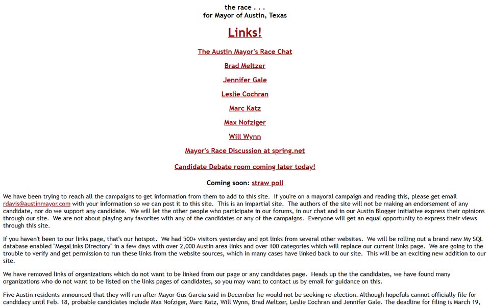 Peak-activity snapshot of colinfirth.org from Mar 24, 2003